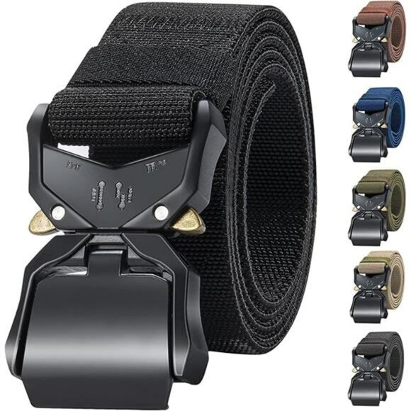 Tactical nylon belt men military hiking work belt heavy duty quick release buckl - Picture 6 of 6